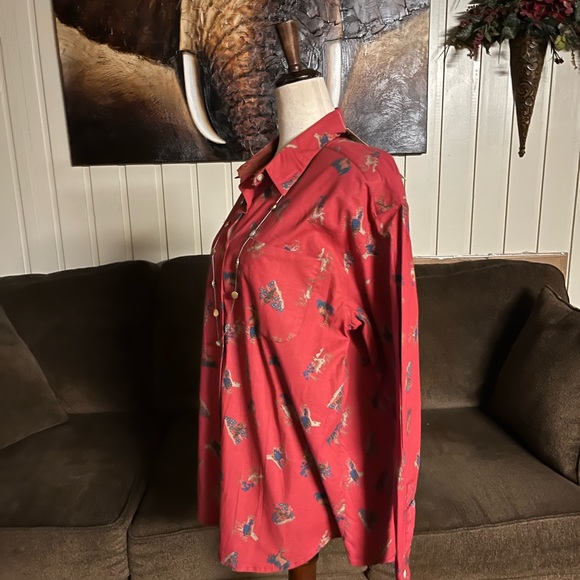 Kyoto Kasuals • Vtg • Large • New • Red • Blouse • Deer/ Bird/ Owl Design - Picture 15 of 15